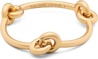 Kate Spade New York Interlock Bangle Womens Bracelet Gold, Brass