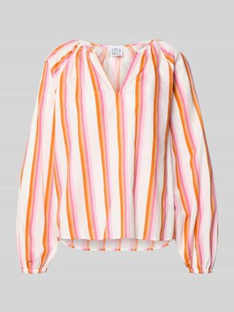 Emily van den Bergh Regular Fit Bluse mit Raffungen in Koralle, Gr&ouml;&szlig;e 36