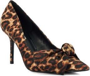 Dune London Bows Pointed Toe Pump in Leopard at Nordstrom Rack, Size 36