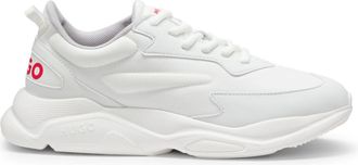 HUGO BOSS Hugo Mens Leon Trainers in White Textile - Size UK 10