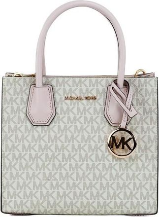 Michael Kors MICHAEL KORS Mercer 35S1GM9M2B Medium Logo And Leather Accordion Crossbody Bag In Powder Blush Womens Multi