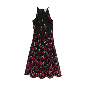 Twinset Midi Dresses, female, Multicolor, Size: XL Cherry-print Midi Dress