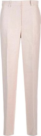 Theory High-waisted broek - Dames - Straight fit broeken - Beige - 2XS - Leer - Broeken