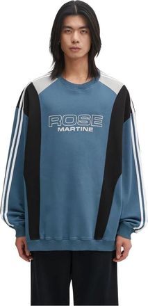 Martine Rose Hoodies & sweatvesten, Heren, Blauw, S, Katoen, Sweatshirt met panelen