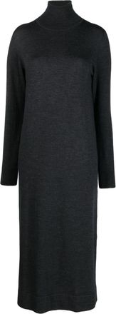 P.A.R.O.S.H. roll-neck long-sleeved dress - women - Cashmere/Wool/Elastane - S - Grey