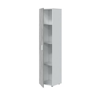 Dmora Armario multiuso 1 puerta madera gris cemento