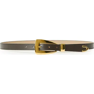 B-Low The Belt Briar Leather Belt in Espresso Gold at Nordstrom Rack, Size X-Small
