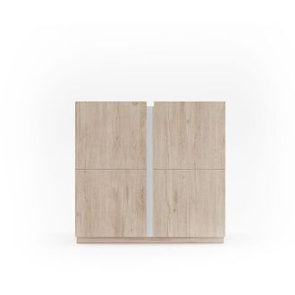 HERDASA Zapatero 516 De La Colecci&oacute;n New York, En Roble Y Detalle Blanco