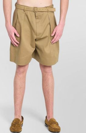 Saint Laurent cotton drill bermuda shorts belt