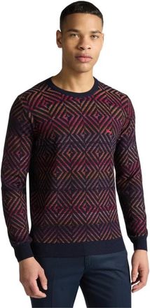 Harmont & Blaine Merino wollen trui met ronde hals - Heren - Ronde hals truien - Veelkleurig - M - Wol - Truien & Vesten
