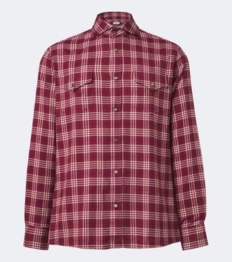 Brunello Cucinelli Camicia in misto cotone a quadri