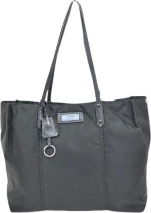 Prada Pre-owned Tote Bags, female, Black, Size: ONE SIZE Pre-owned Etiquette tote