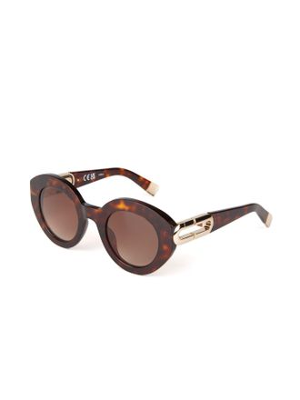 Furla Zonnebril Middelgroot Glanzend Havana