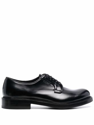 Prada Derby lace-up shoes - men - Rubber/Leather/Leather/Leather - 5 - Black