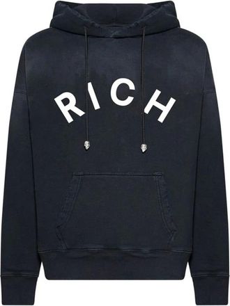 John Richmond Hoodies & sweatvesten, Heren, Zwart, L, Katoen, Logo Hoodie
