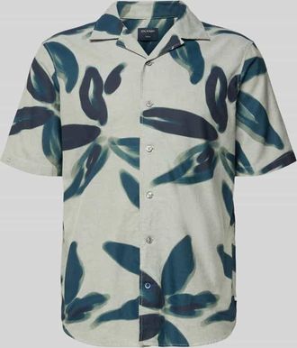 Olymp Level 5 Casual Fit Freizeithemd im Allover-Look in Oliv, Gr&ouml;&szlig;e XL