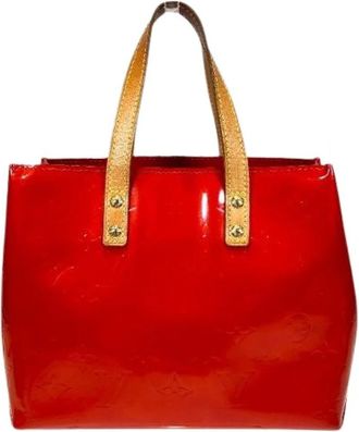 Louis Vuitton Pre-owned Handbags, female, Red, Size: ONE SIZE Pre-owned Reade PM Monogram Vernis Handbag