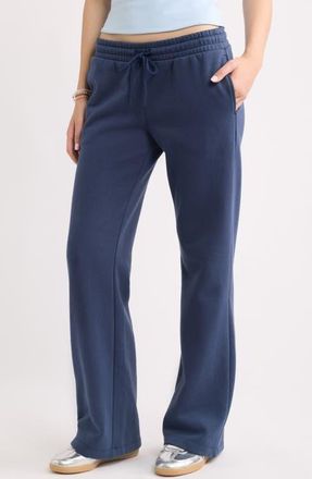 BP. Baggy Flare Leg Sweatpants in Navy Indigo at Nordstrom, Size Xx-Small
