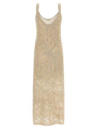 Brunello Cucinelli Womens Beige Linen Long Dress
