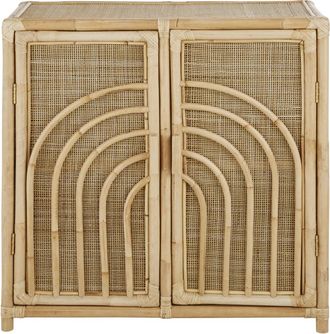 Maisons du monde Cajonera con 2 puertas de rejilla de rat&aacute;n