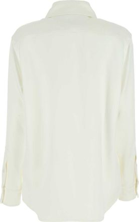 Bottega Veneta Womens Satin Shirt White Viscose Silk