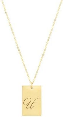 Set & Stones Stella Initial Pendant Necklace in Gold/u at Nordstrom