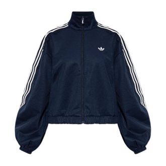 adidas Hoodies & sweatvesten, Dames, Blauw, L, Katoen, Sweatshirt met geborduurd logo
