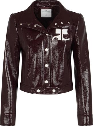 Courr&egrave;ges Reedition Vinyl Jacket - Dames - Zomerjassen - Paars - XS - Katoen - Jassen