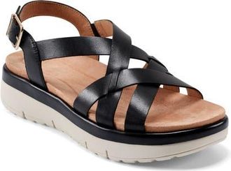 Easy Spirit Indie Slingback Platform Sandal in Black at Nordstrom, Size 8.5