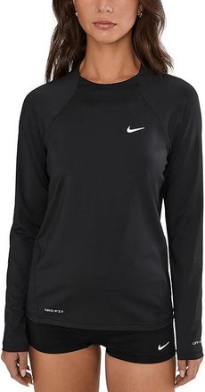 Nike Dri-FIT UV Long Sleeve Hydroguard Womens Swimwear Black : XS, Polyester/Spandex