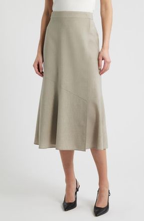 BOSS Vuleran Virgin Wool Skirt in Pumice at Nordstrom, Size 16