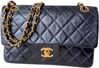 Chanel Pre-owned Timeless Classic 23 Bag - Dames - Vintage Schoudertas - Zwart - ONE Size - Katoen - Vintage
