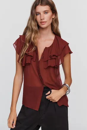 Paige Lucia Ruffled Blouse