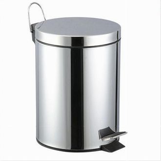 Trade Shop Trade Shop - Pattumiera In Acciaio A Pedale 3lt Bidone Cestino Spazzatura Differenziata 87441
