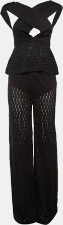 M Missoni Missoni Midnight Blue Lurex Knit Top & Pants Set