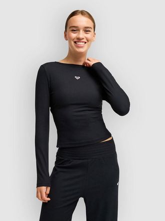 Roxy Rise & Vibe Rib Crossed Backls Camiseta gris