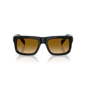 Prada 0pr D11s Glossy Black Acetate Sunglasses