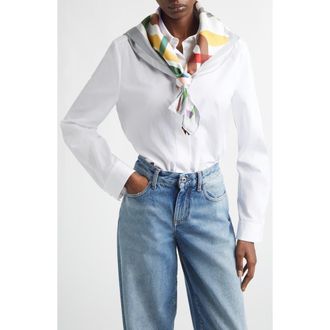 Missoni Zigzag Print Silk Square Scarf in 0001 White Multi at Nordstrom