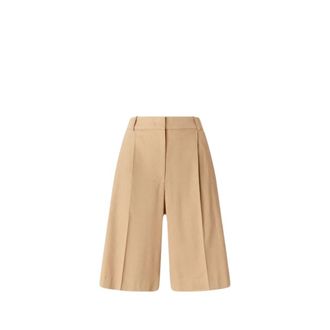 Pinko Bryana Bermuda Shorts - Dames - Korte Broeken - Beige - M - Katoen - Korte Broeken