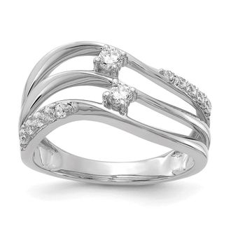 Diamond2Deal 14k Gold Lab Grown Diamond Wedding Band Ring 0.3Ct Clarity- VS Color- G-H