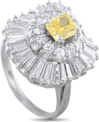 Luxury Bazaar Platinum 3.69ct Diamond Ring MF17-011626