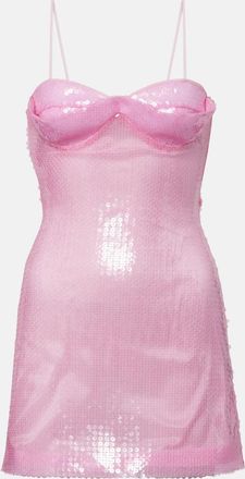 DAVID KOMA Abito corto con paillettes