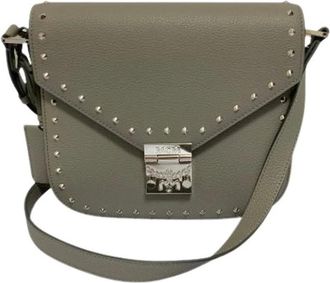 MCM Pre-owned Borsa a spalla in pelle con borchie - - Pre-owned - Donna - Grigio - ONE SIZE
