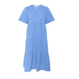 Part Two Pam PW Lange jurk - Dames - Casual kleedjes - Blauw - XL - Katoen - Kleedjes