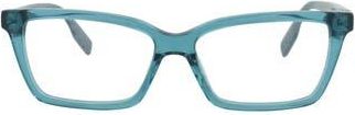 Alexander McQueen 53mm Rectangular Optical Glasses in Blue Blue Transparent at Nordstrom Rack