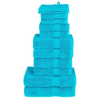 Berkfield Home 12 Piece Premium Towel Set SOLUND Turquoise 600 gsm in Blue