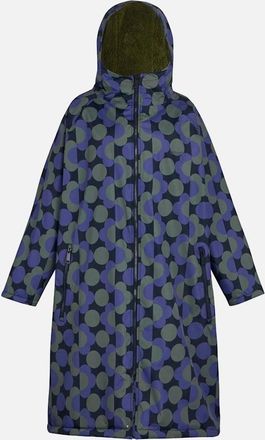 Regatta Womens Regatta Womens/Ladies Orla Kiely Polka Dot Changing Robe - Blue Dark Olive - Size: 22/26/24/28/6/14/10/16/18/20/2/4/8/12