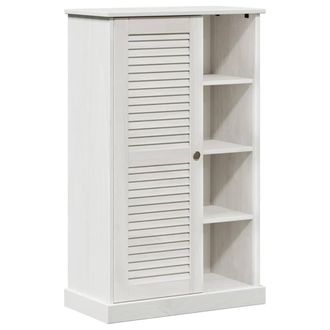 Berkfield Home Bathroom Cabinet with Storage White Solid pine wood