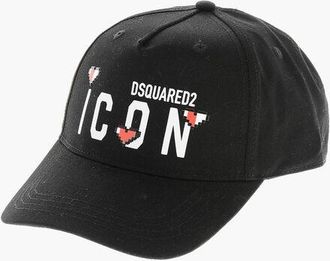 Dsquared2 ICON Cotton Gabardine Baseball Cap with Embossed Details size One Size