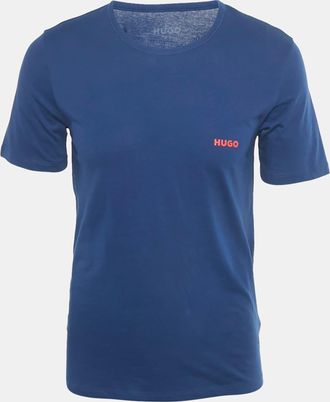 HUGO BOSS Blue Logo Print Jersey Triplet P T-Shirt